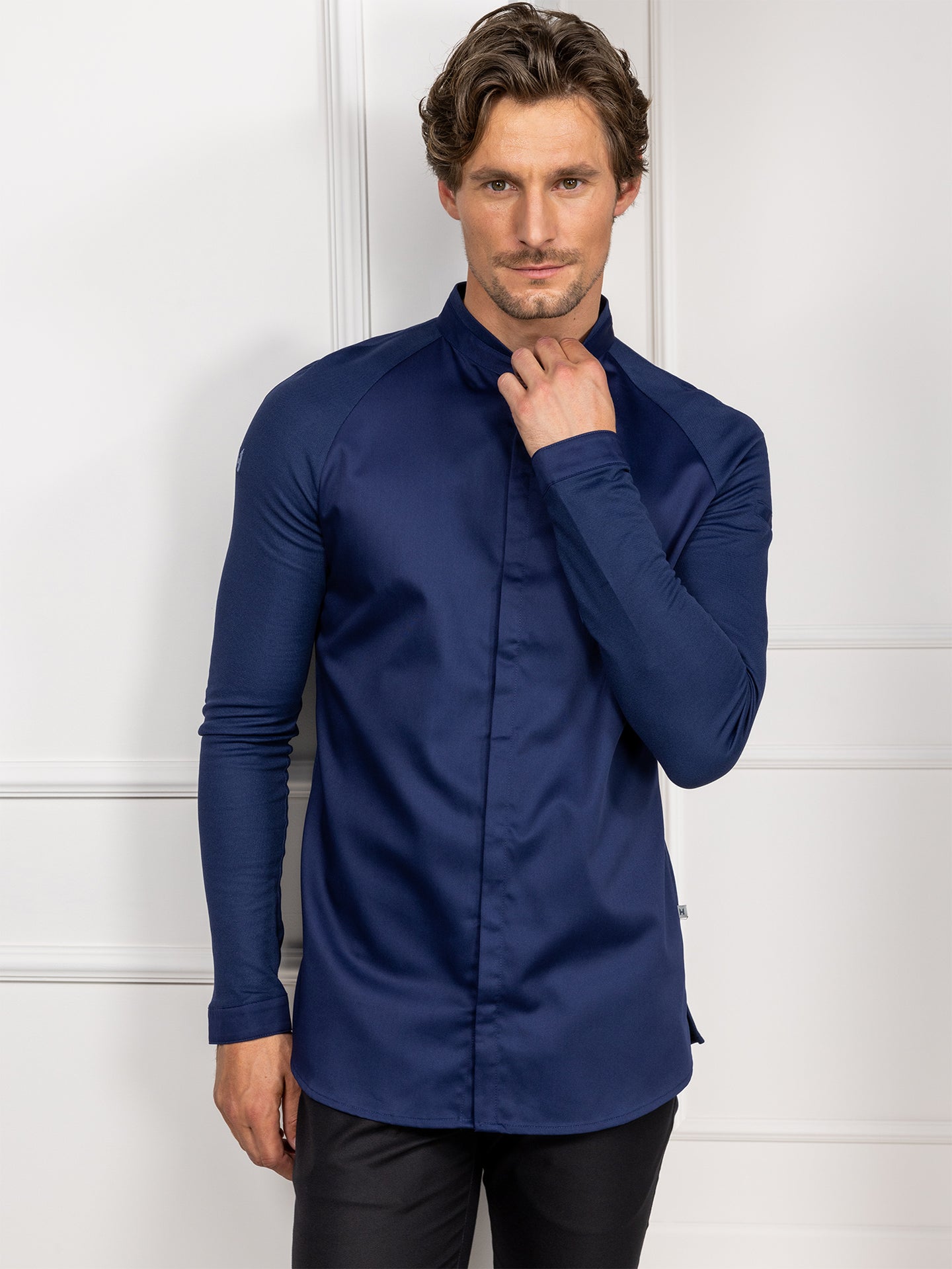 Light Gray Romain Patriot Blue Le Nouveau Chef Light Gray Romain Patriot Blue Le Nouveau Chef
