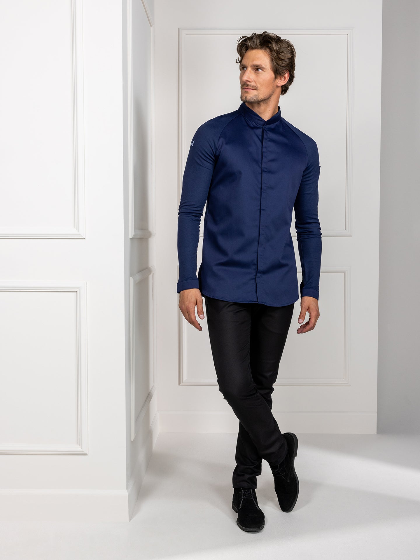 Light Gray Romain Patriot Blue Le Nouveau Chef Light Gray Romain Patriot Blue Le Nouveau Chef